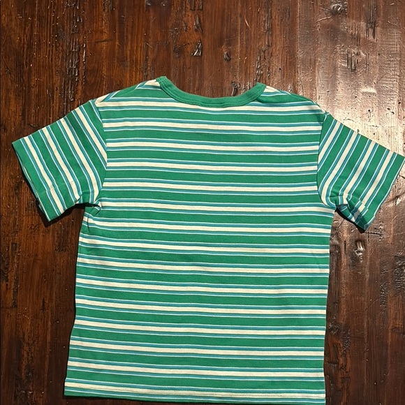 HANNA ANDERSSON BOYS TOP GREEN WHITE SHIRT TOPS SUMMER FALL CASUAL SIZE 6 7 120 - Picture 3 of 4